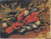 Vincent Van Gogh Still Life with Mussels and Shrimp Sweden oil painting artist